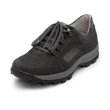 VITAFORM Wanderschuhe Damen Nubukleder – Wasserabweisende Trekkinghalbschuhe – Trekkingschuhe mit austauschbarem Luftpolsterfußbett – Hikking-Schuhe mit stabilen Halt – Anthrazit im Sale